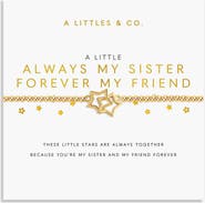 A Littles & Co A Little 'Always My Sister, Forever My Friend' Bracelet in Gold-Tone Plating