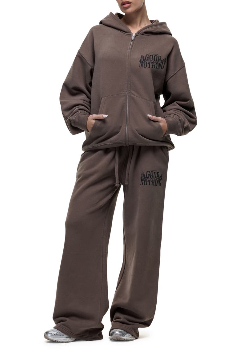 Dakota Taupe Zip Hoodie, Alternate, color, Brown