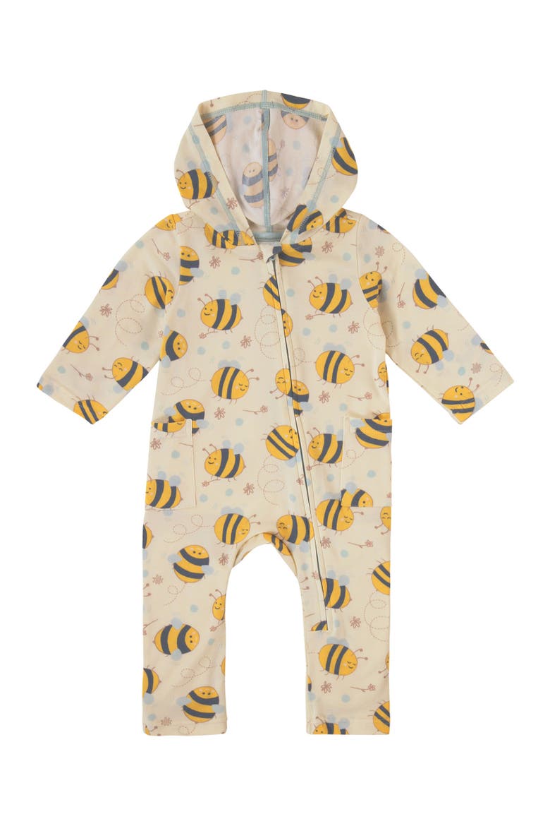 Hooded Everyday Romper, Main, color, Happy Hive