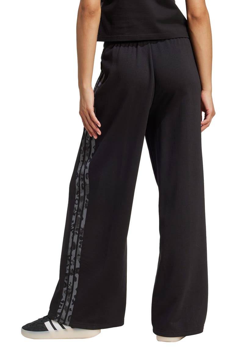 3-Stripes Open Hem Pants, Alternate, color, BLACK/ MULTICOLOR