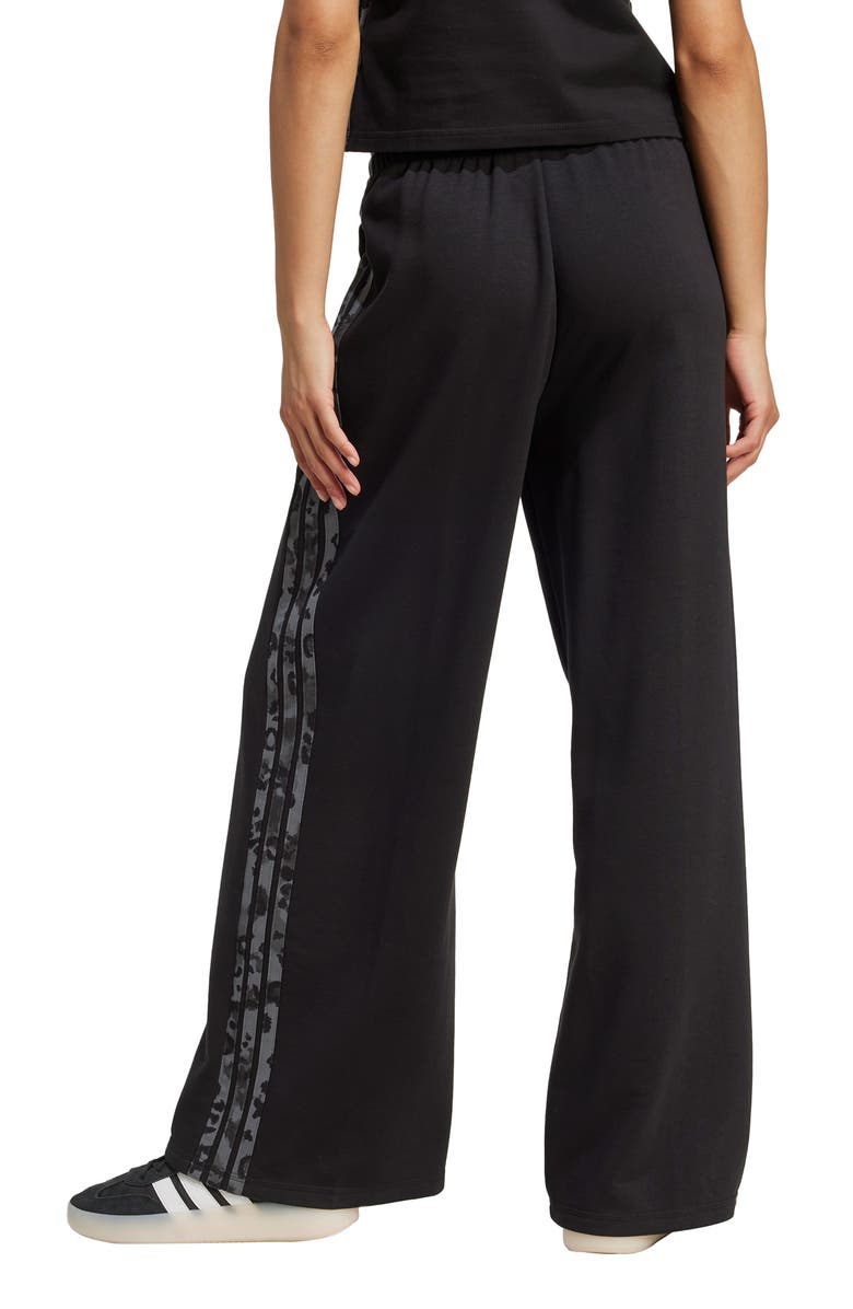 adidas 3-Stripes Open Hem Pants, Alternate, color, Black/ Multicolor