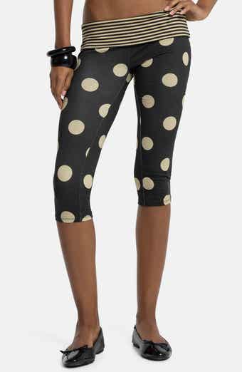 Mixed Print Foldover Waist Capri Pants