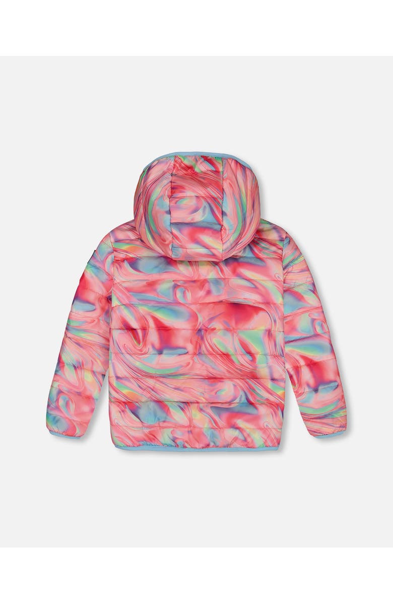 Deux par Deux Girl's Quilted Jacket Printed Marble, Alternate, color,