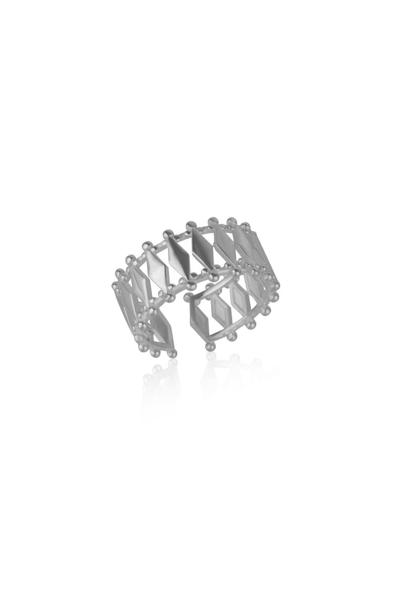 Multiple Quad Bar Sterling Silver Ring, Main, color, Silver