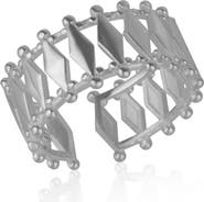 Spero London Multiple Quad Bar Sterling Silver Ring