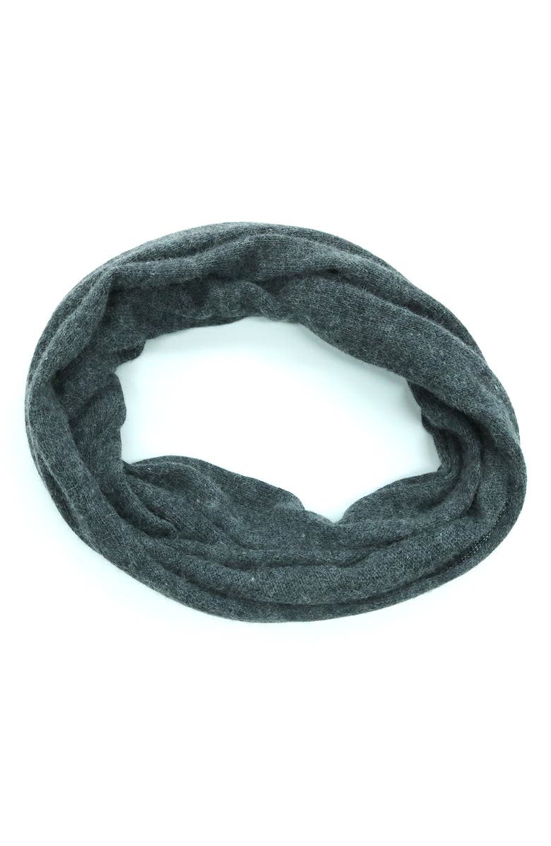 Portolano Plain Loop Scarf, Alternate, color, Ht Charcoal