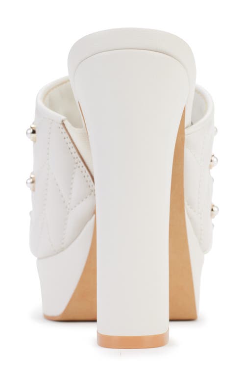 Karl Lagerfeld Aviva Platform Sandal In Soft White