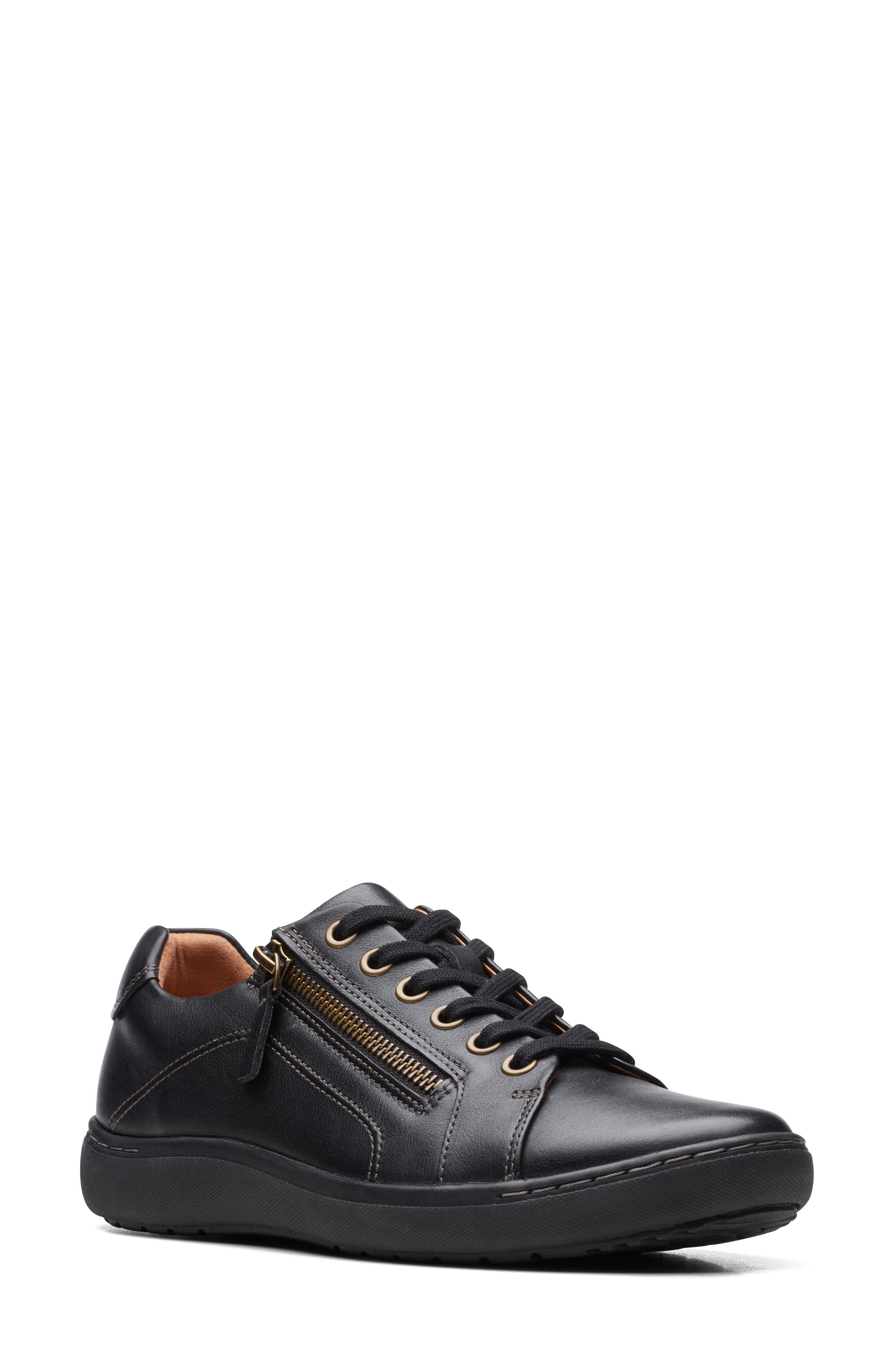 Clarks<sup>®</sup> Nalle Lace-Up Sneaker, Main, color, Black/ Black