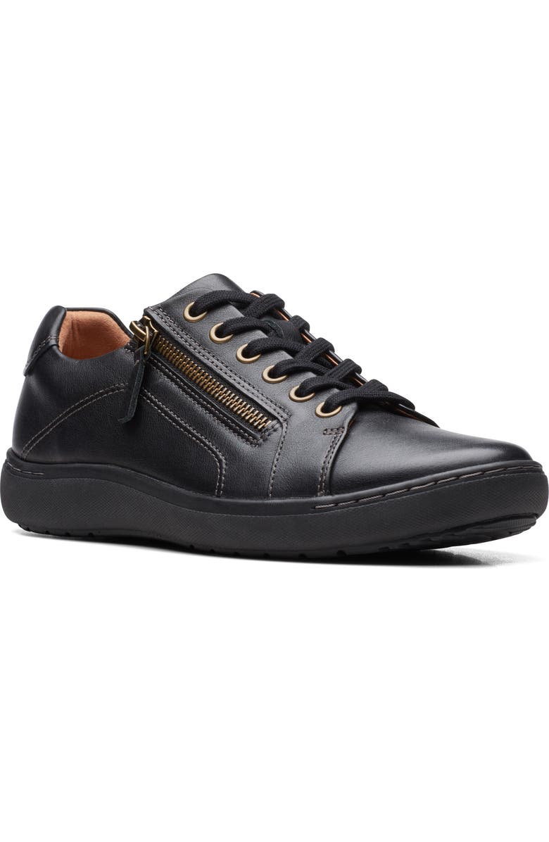 Clarks<sup>®</sup> Nalle Lace-Up Sneaker, Main, color, Black/ Black
