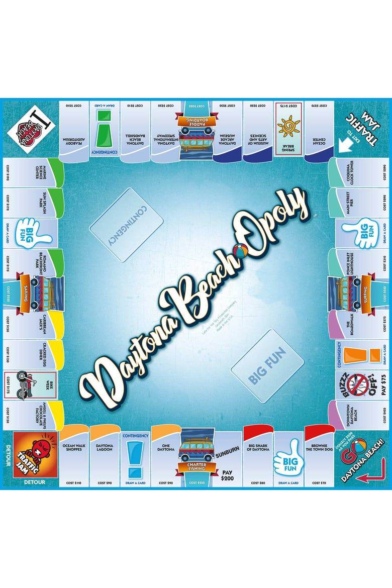 Daytona Beach Opoly Board Game, Alternate, color, Multicolored
