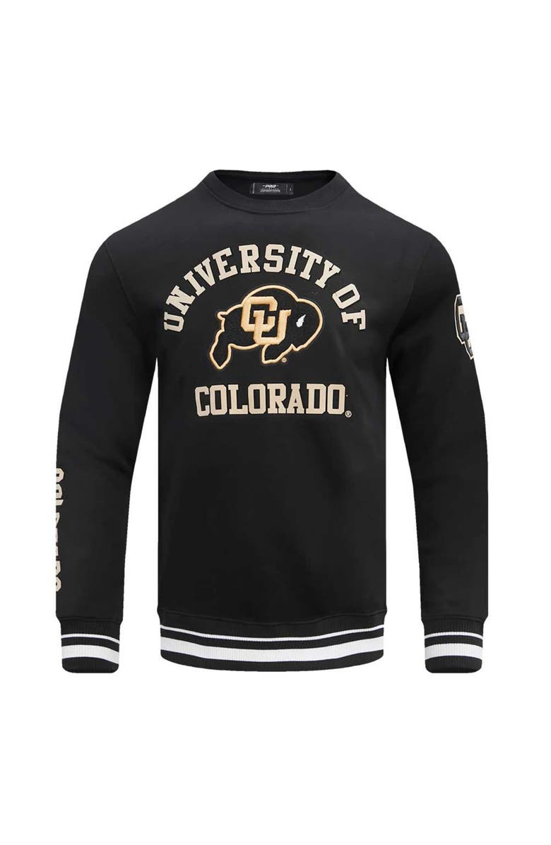 PRO STANDARD Men's Pro Standard Black Colorado Buffaloes Classic Stacked Logo Pullover Sweatshirt, Alternate, color, 
