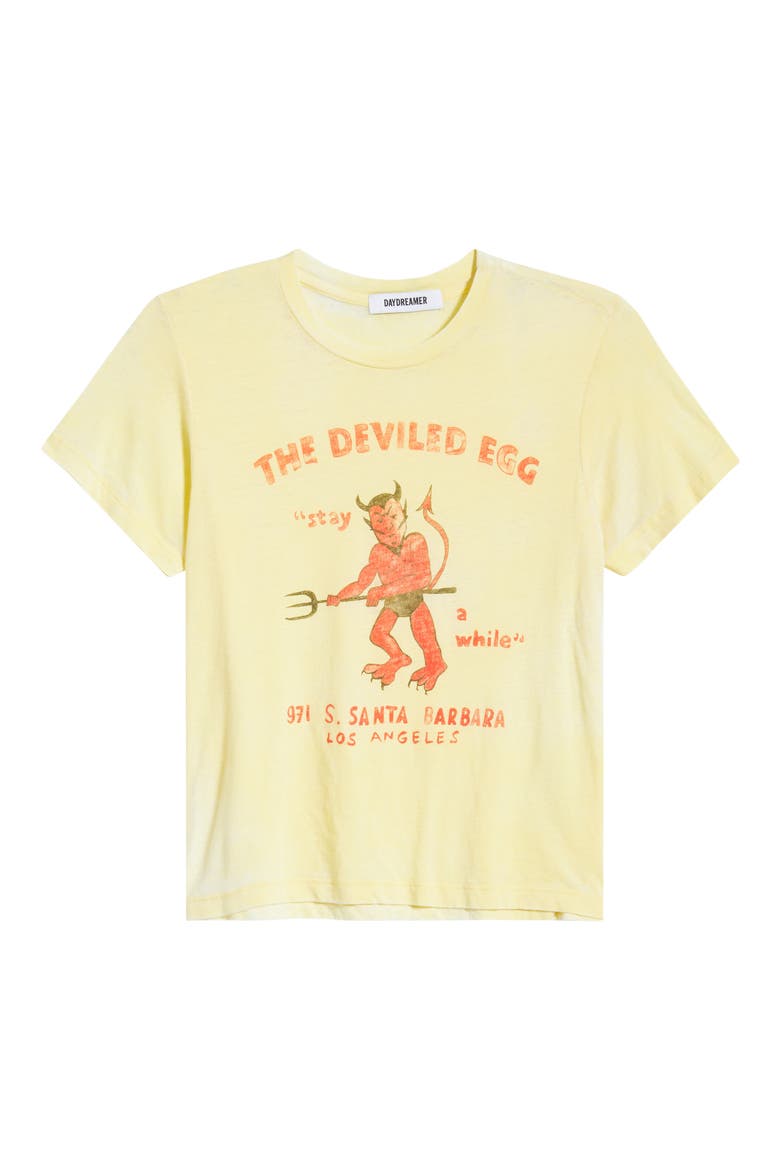 The Deviled Egg Burnout Graphic T-Shirt, Alternate, color, POPPY YELLOW