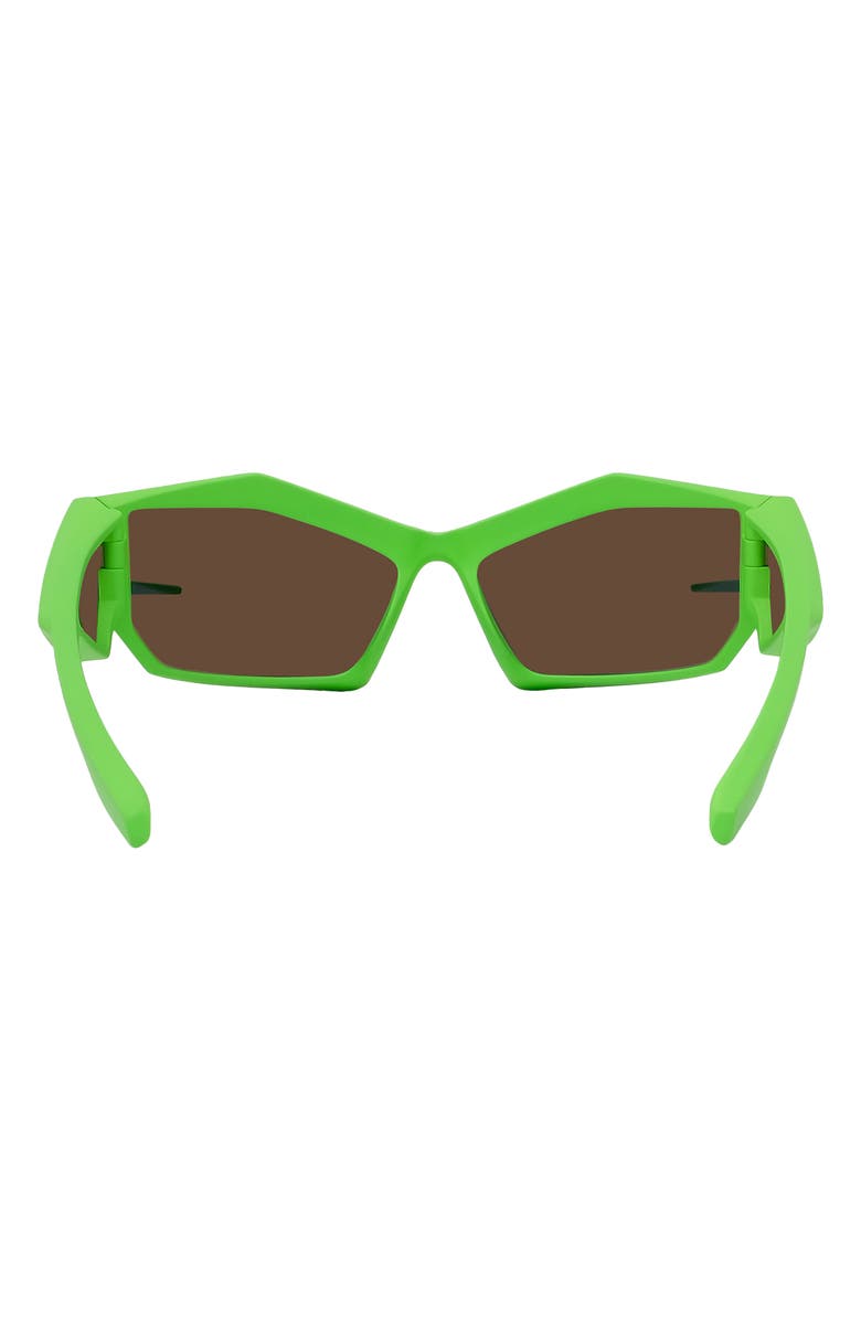 Givenchy Giv Cut 69mm Oversize Geometric Sunglasses, Alternate, color, Matte Light Green / Smoke