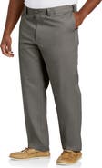 B+T Essentials Big & Tall Flat-front Twill Pants