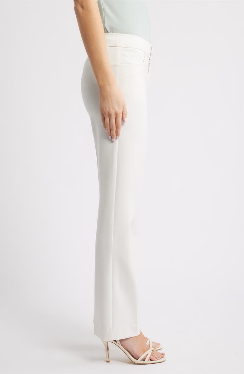 Anne Klein Flat Front Straight Leg Pants, Alternate, color, White Dove