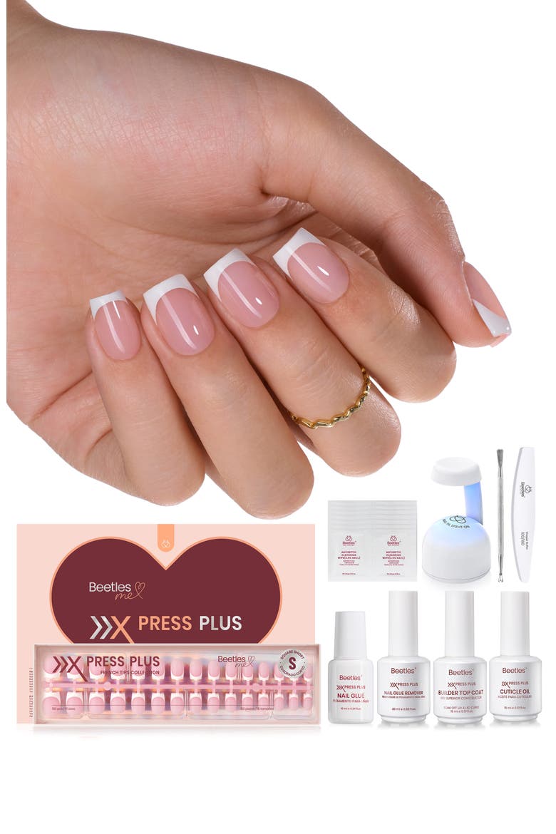 French Tip Press On Nail Studio Kit Short Square, Main, color, None