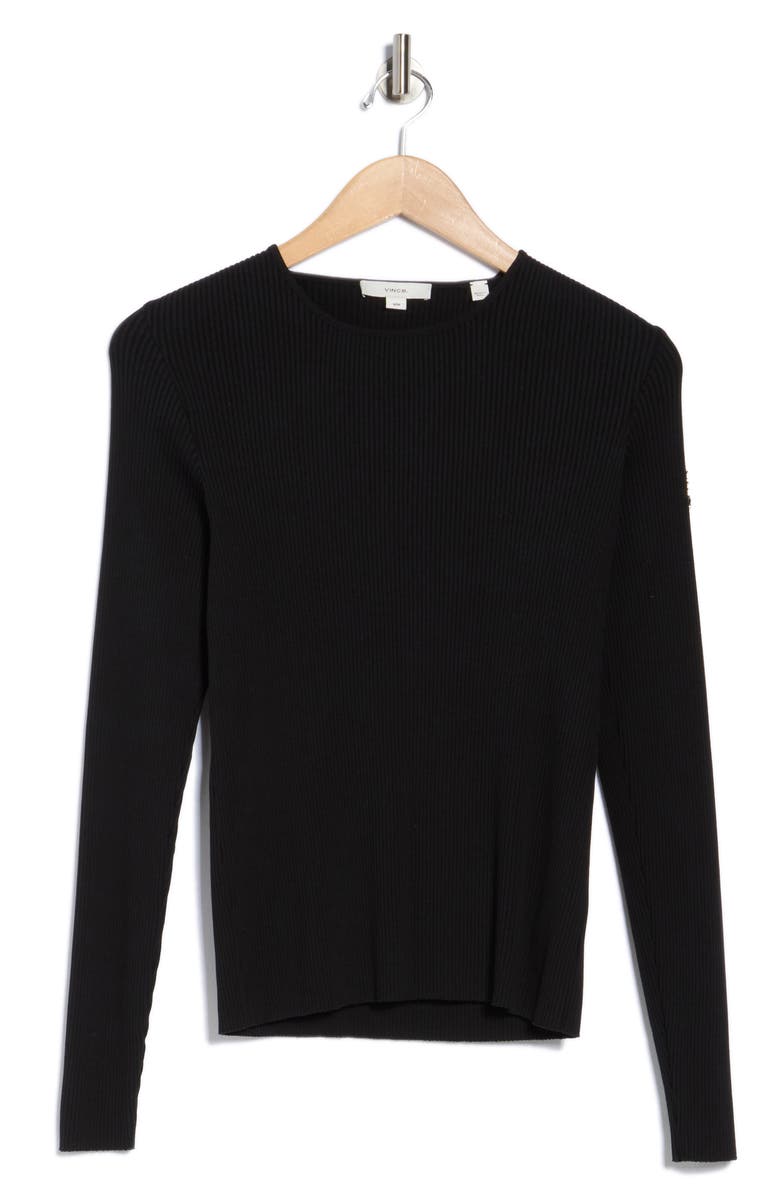 Vince Rib T-Shirt, Alternate, color, Black