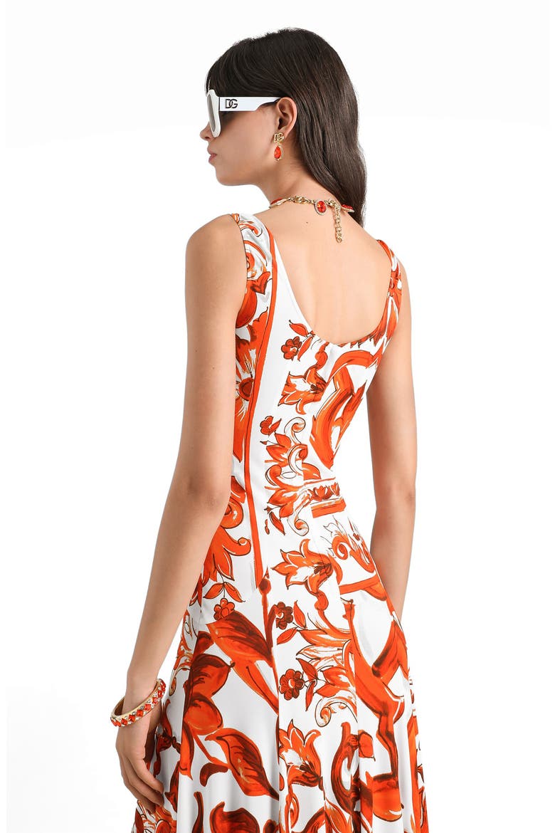 Majolica Organza Maxi Dress, Alternate, color, IO3TN MIX MAIOLICA ORANGE