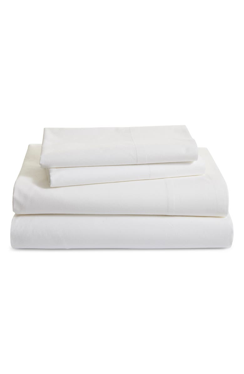 Nordstrom at Home Percale Sheet Set, Main, color, White