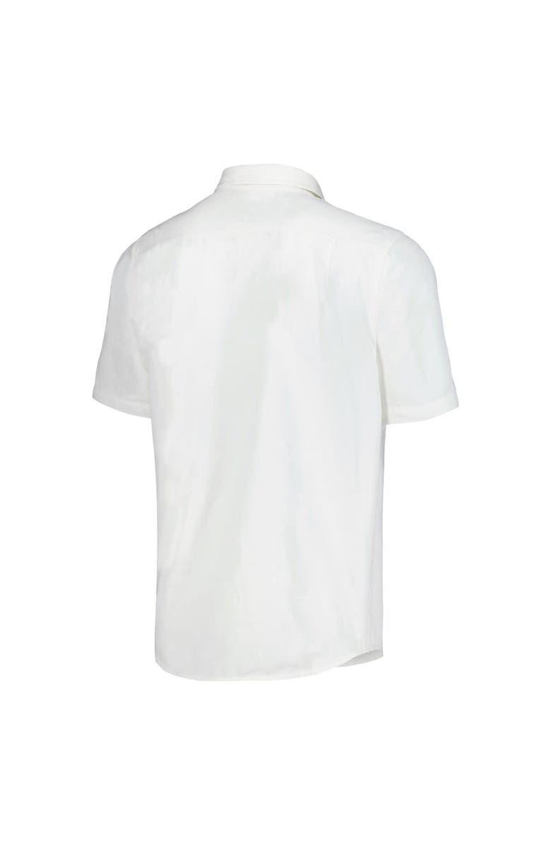 Tommy Bahama Men's Tommy Bahama White Denver Broncos Sport Coconut Point Palm Vista IslandZone Button-Up Camp Shirt, Alternate, color, 