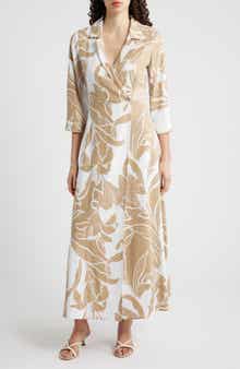 Floral Faux Wrap Maxi Dress