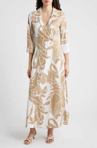 Floral Faux Wrap Maxi Dress
