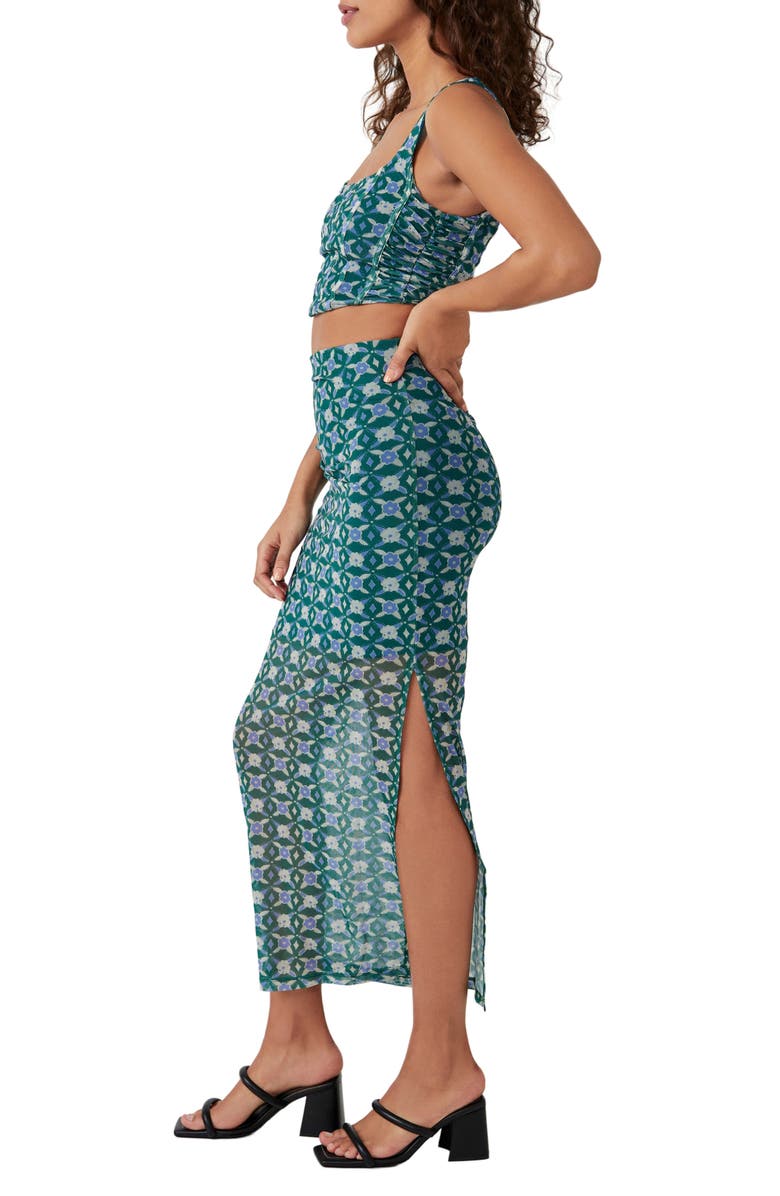 Free People Galaxy Floral Crop Top & Skirt Set, Alternate, color, 