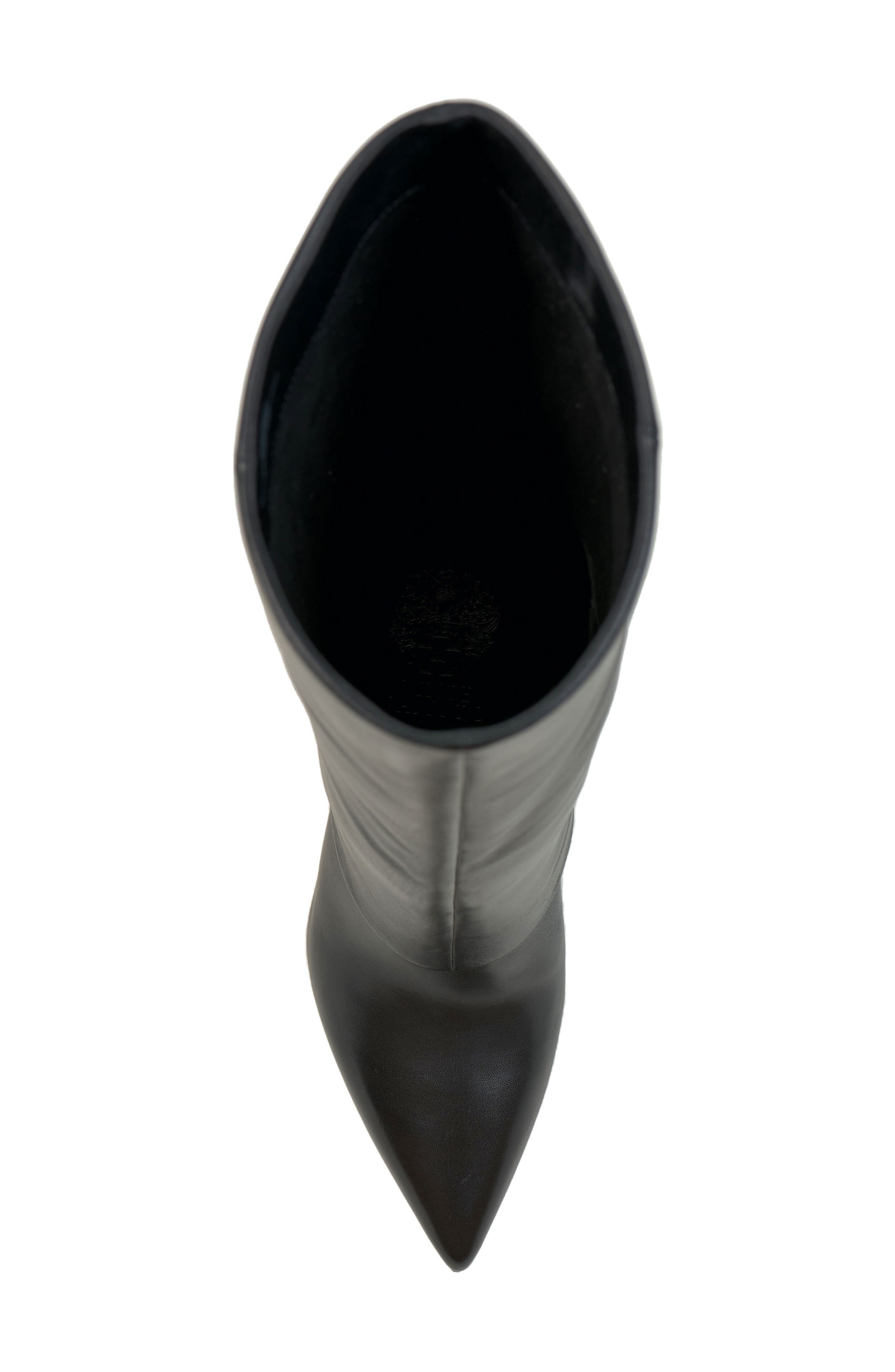 Kammitie Foldover Pointed Toe Knee High Boot, Alternate, color, BLACK
