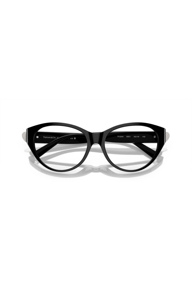 Tiffany & Co. 53mm Phantos optical glasses, Alternate, color, Black