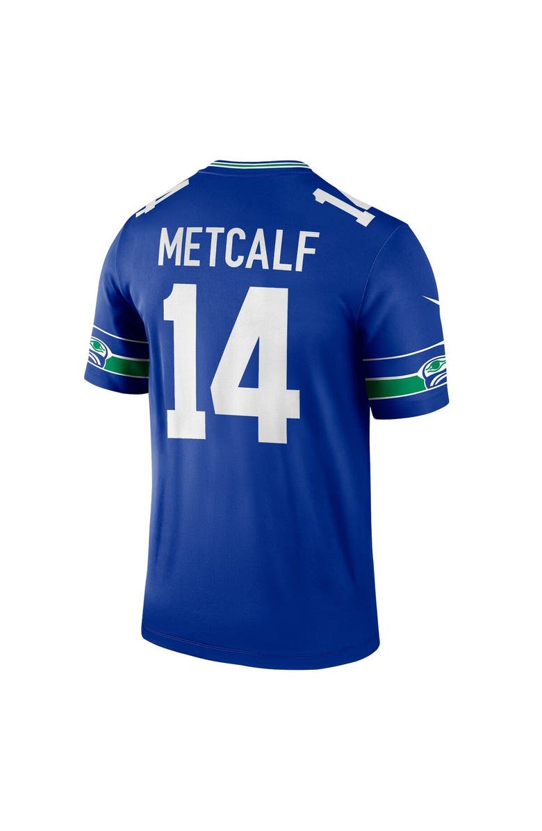 Nike Men's Nike DK Metcalf Royal Seattle Seahawks Throwback Legend Player Jersey, Alternate, color, 