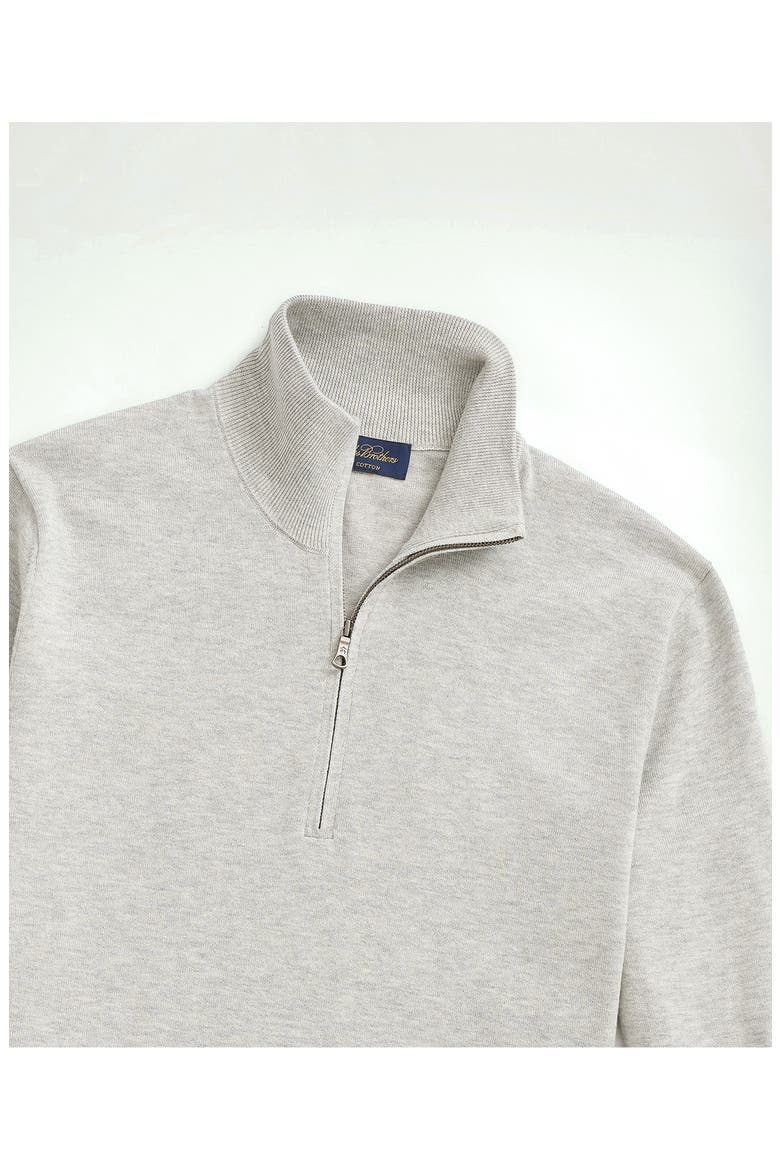 Supima® Cotton Half Zip Pullover, Alternate, color, GREY HEATHER