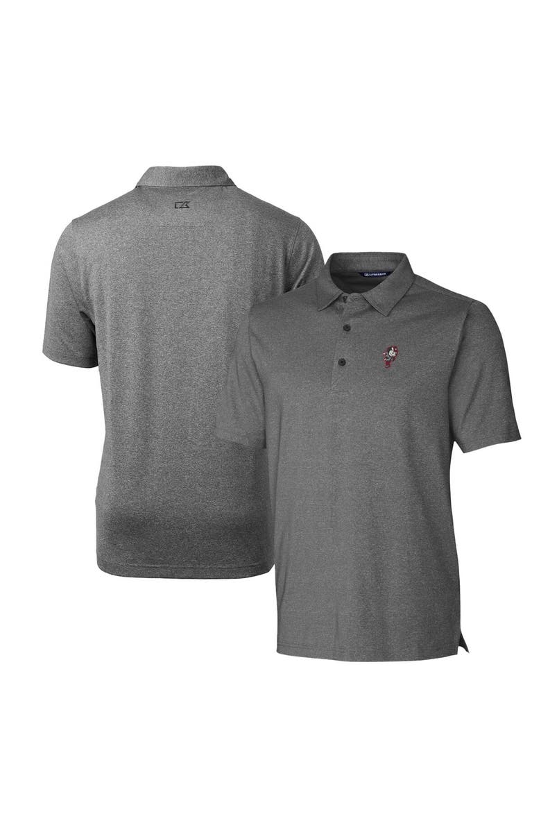 Cutter & Buck Men's Cutter & Buck Heather Charcoal Ohio State Buckeyes Forge Stretch Polo, Alternate, color, 