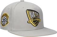 Mitchell & Ness Men's Mitchell & Ness Gray New Jersey Nets Hardwood Classics 35th Anniversary Sunny Gray Fitted Hat