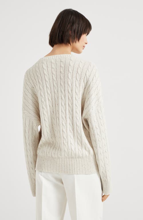 Brunello Cucinelli Dazzling T-shirt In Oat