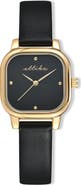 Ettika Classic Square Leather Strap Watch