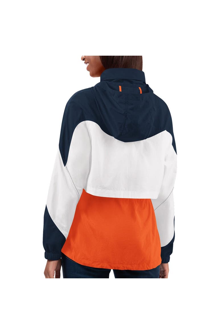 Women's G-III 4Her by Carl Banks Orange/Navy Denver Broncos Tie Breaker Lightweight Quarter-Zip Jacket, Alternate, color, Orange