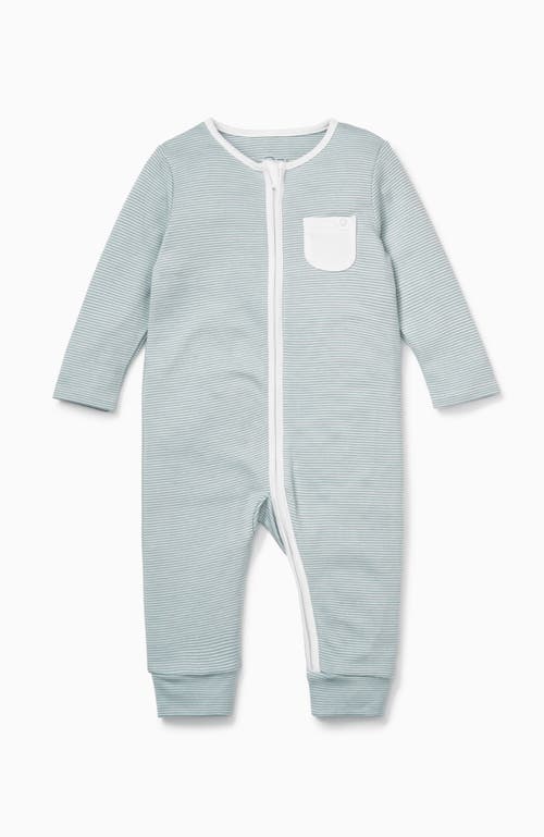 Mori Two Way Zip-up Romper In Blue