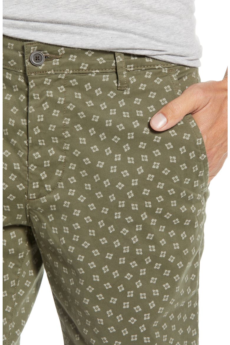 Flora Print Slim Fit Shorts, Alternate, color, FLORA CANYON MOSS