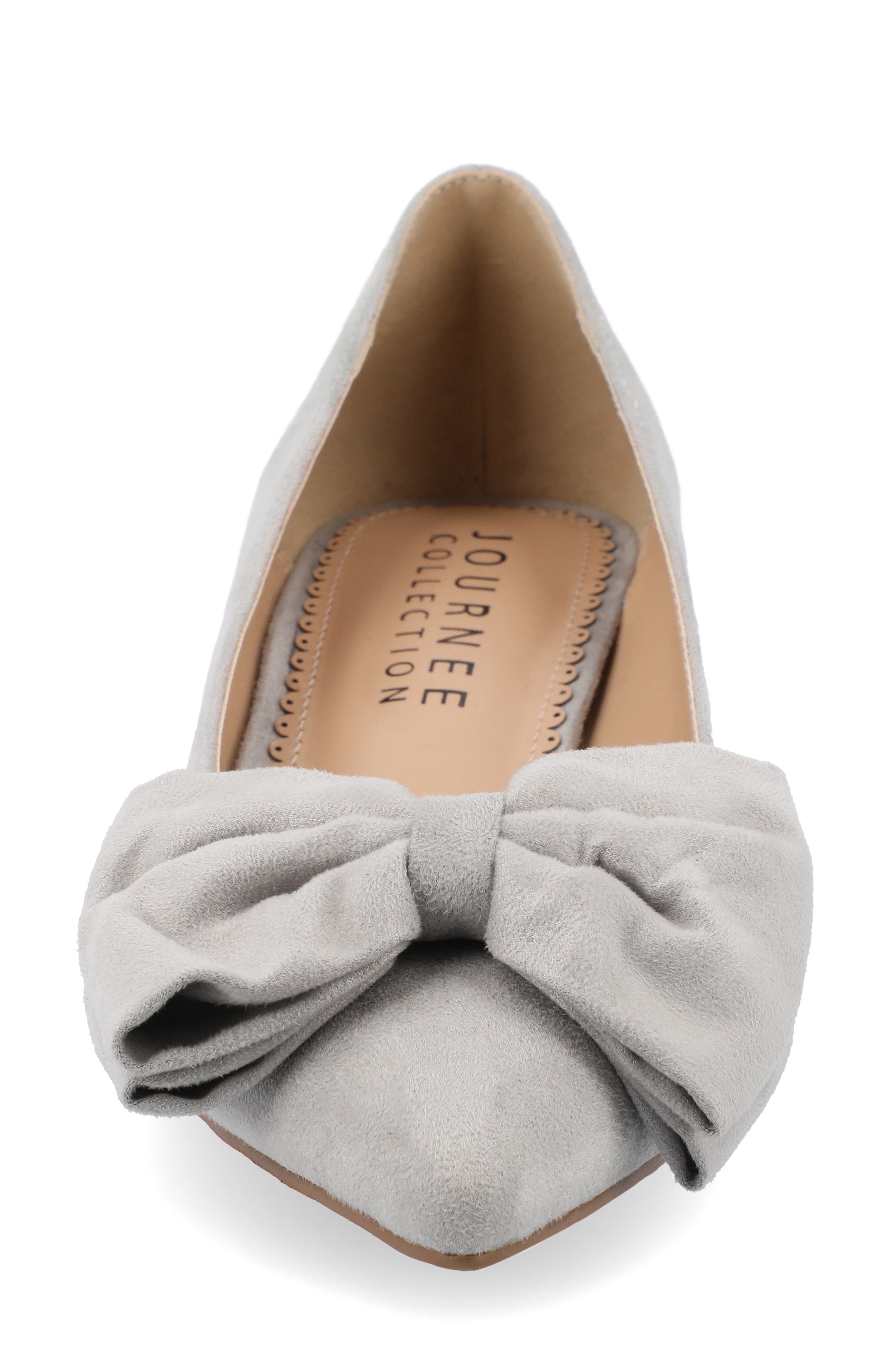 Journee Collection JOURNEE Orana Bow Kitten Heel Pump, Alternate, color, Grey