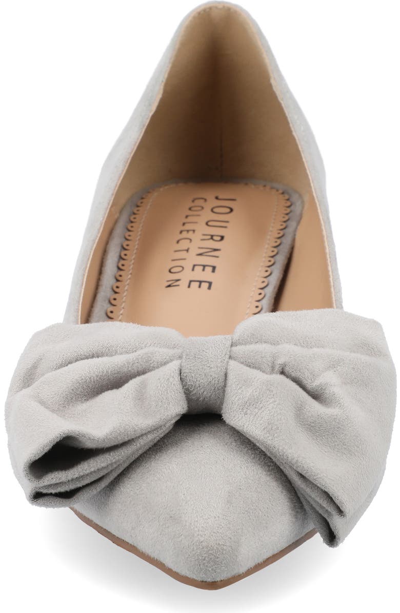 Journee Collection JOURNEE Orana Bow Kitten Heel Pump, Alternate, color, Grey