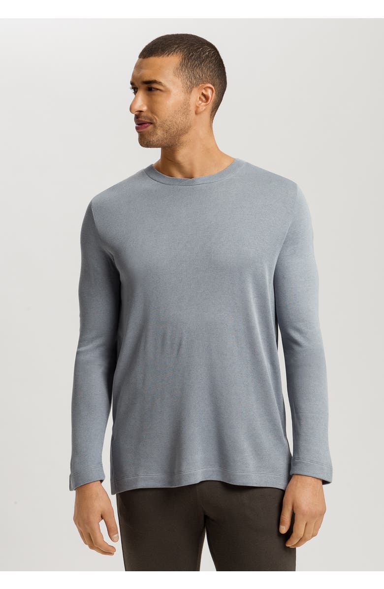 Hanro Woolen Comfort Tencel And Cashmere Top, Alternate, color, Cliff Grey
