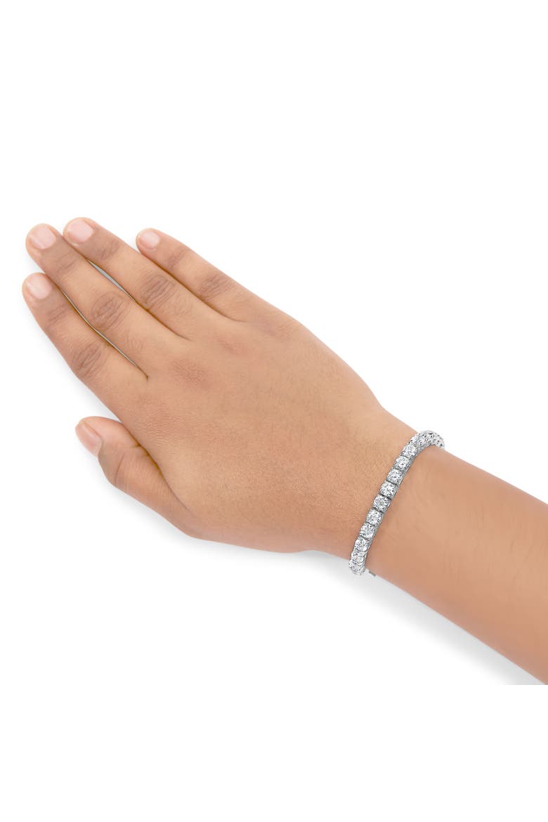 14K White Gold 12.00 Cttw Lab Grown Round Diamond Classic Tennis Bracelet, Alternate, color, White