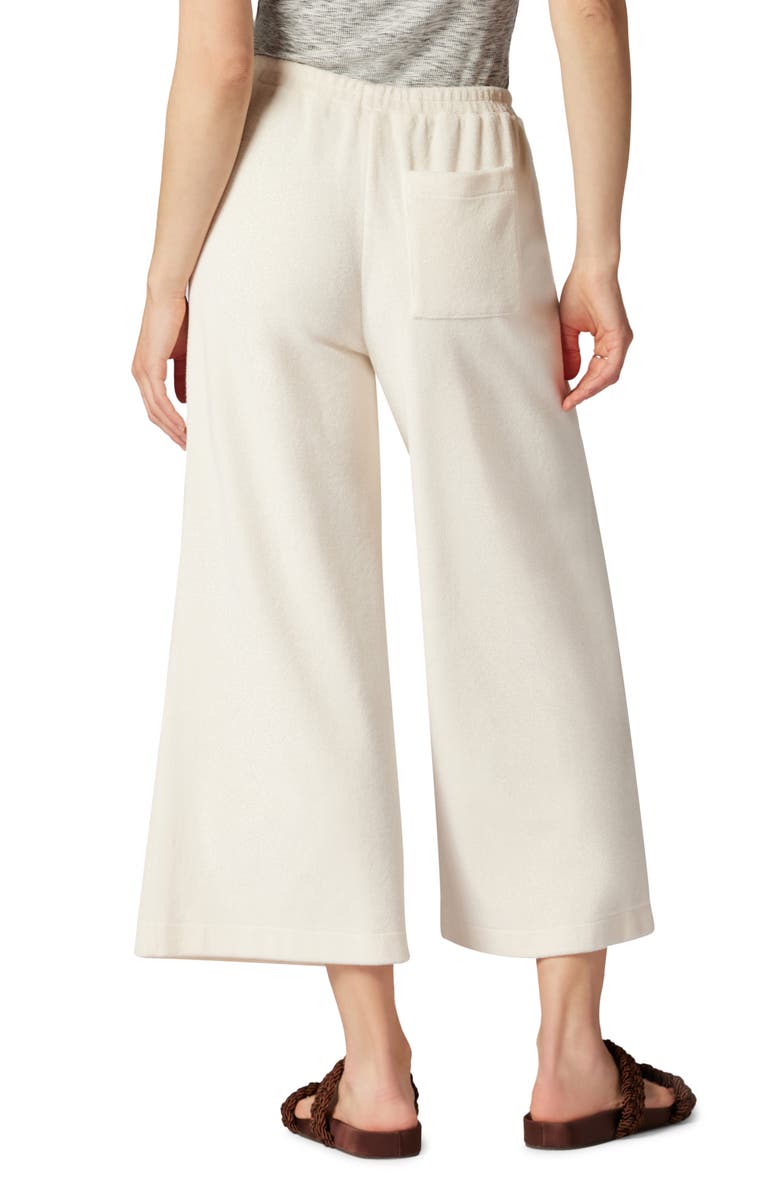 Joie Arden Terry Wide Leg Pants, Alternate, color, Porcelain