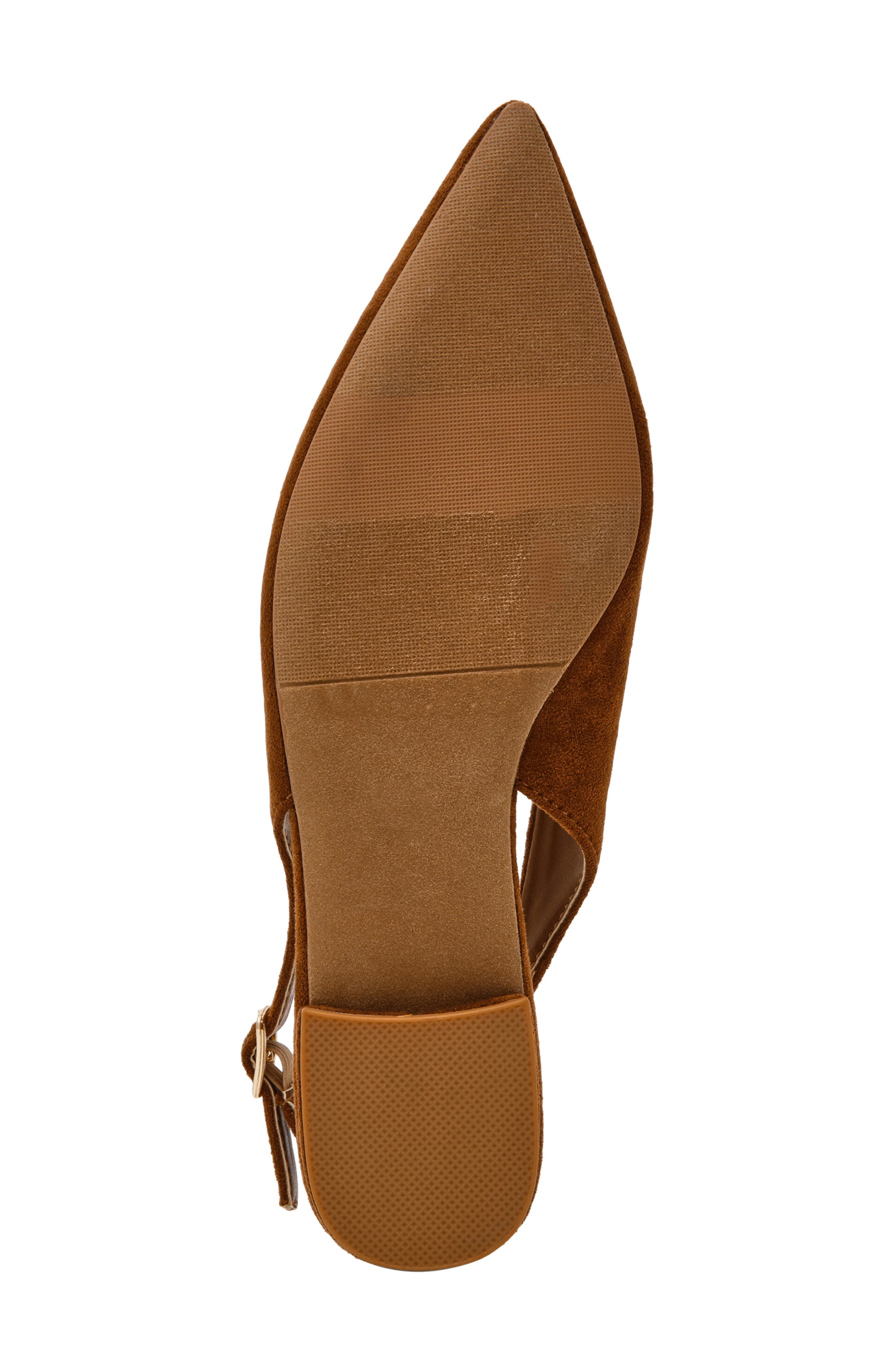 Empress Pointed Toe Slingback Flat, Alternate, color, CHESTNUT
