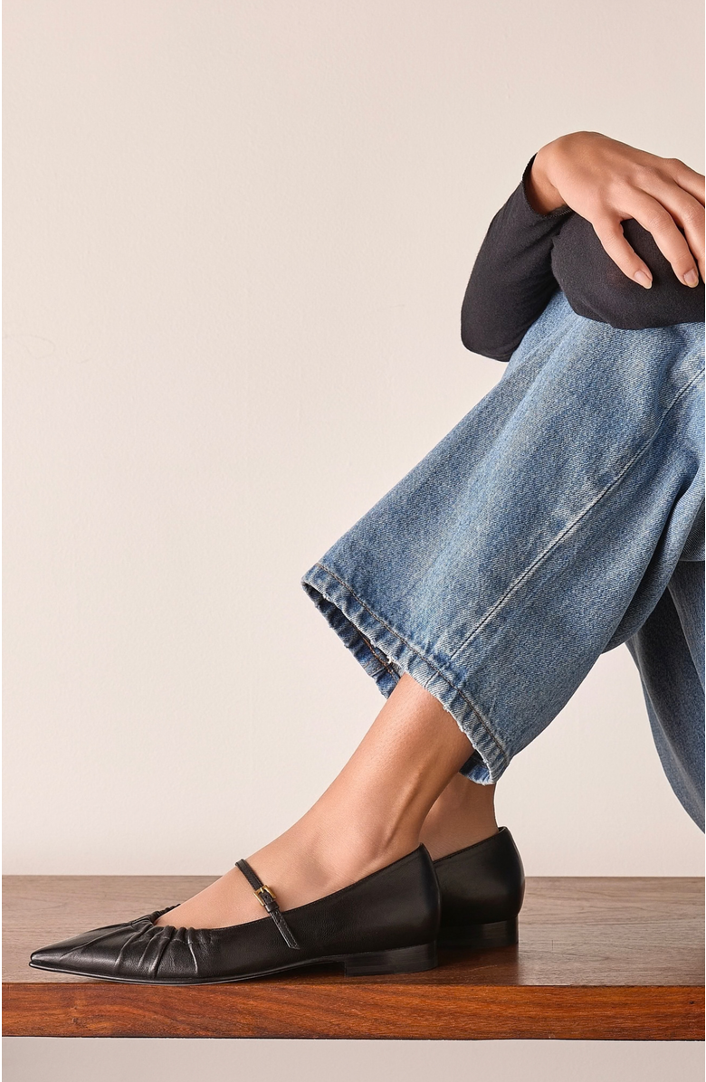 Neil J. Rodgers Ruche Mary Jane, Alternate, color, Black