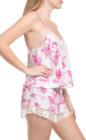 Days of Summer Lace Trim Satin Short Pajamas