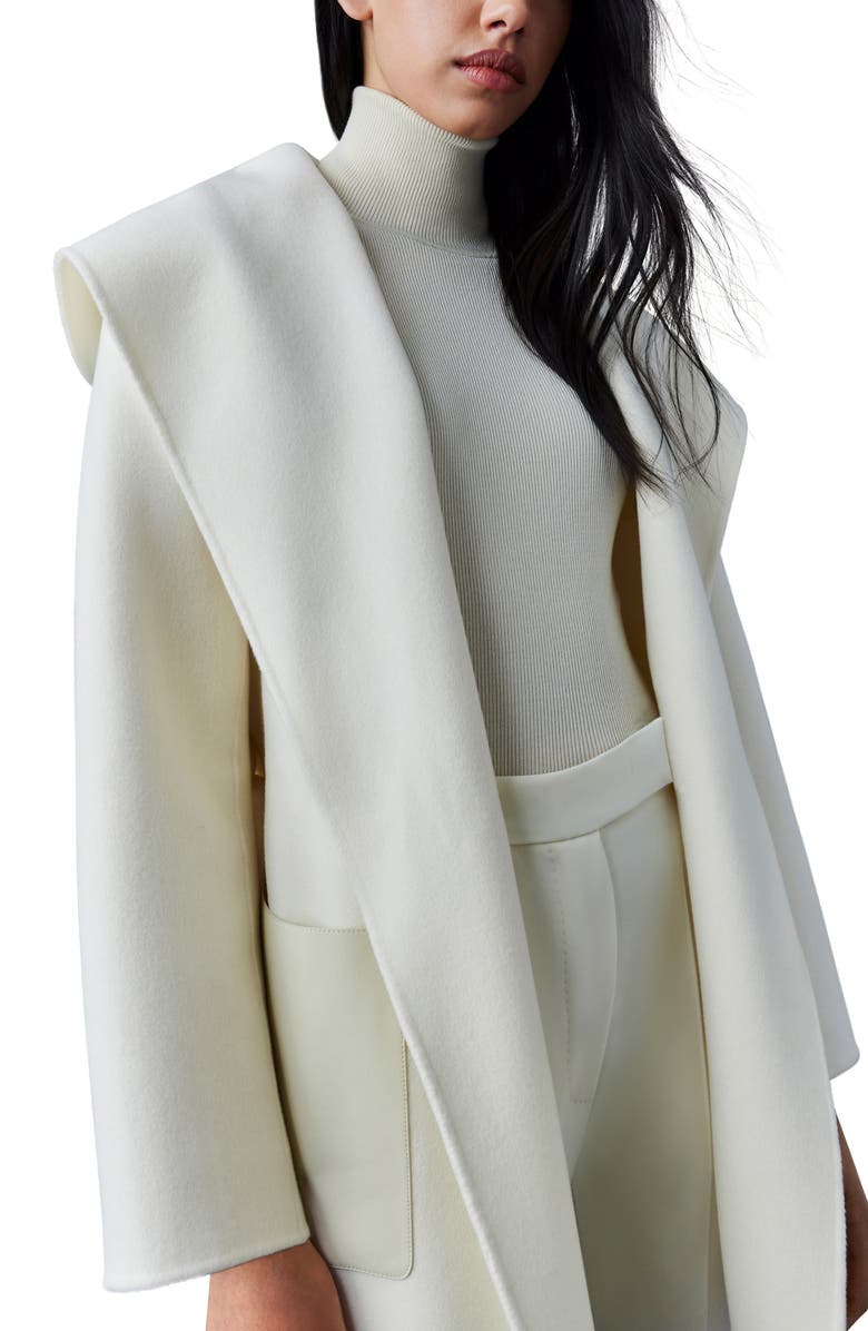 Mackage Azra Belted Double Face Wool Wrap Coat, Alternate, color, 