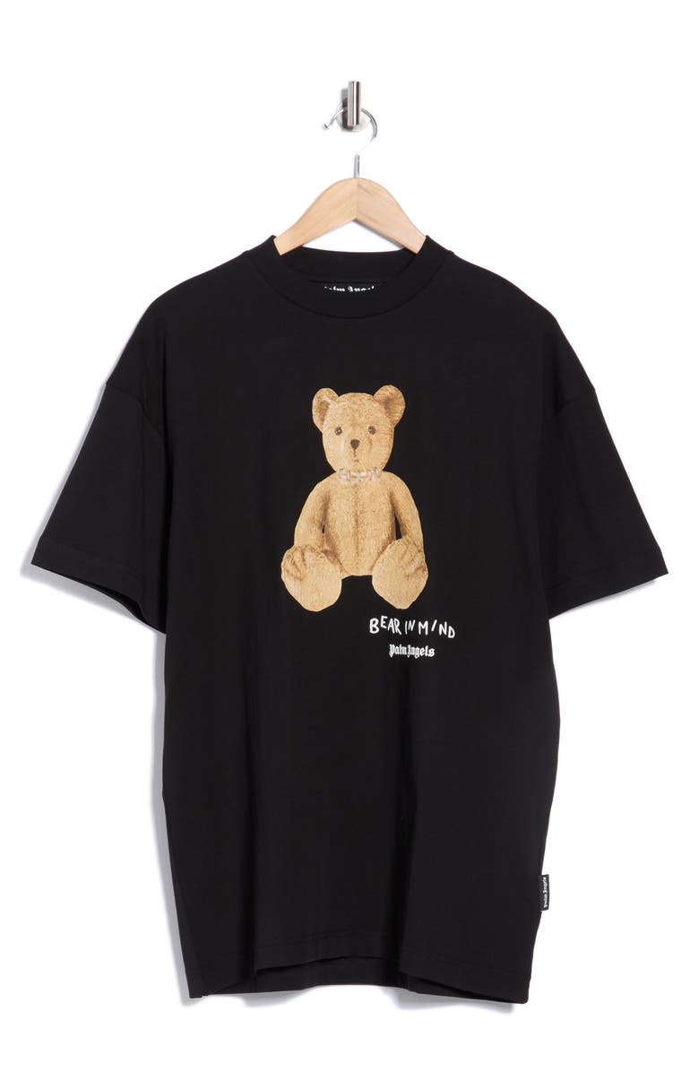 Palm Angels Bear in Mind Graphic T-Shirt, Alternate, color, Black Brown