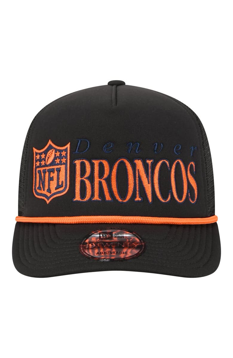New Era Men's New Era Black Denver Broncos Throwback Foam 19TWENTY Adjustable Hat, Alternate, color, Black