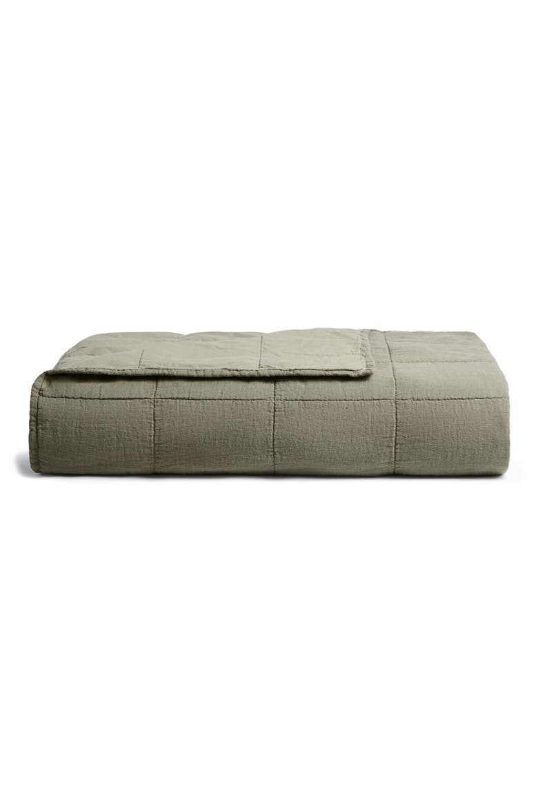 Linen Box Quilt, Main, color, MOSS
